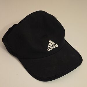 Adidas Black Cap with White Logo Embroidery